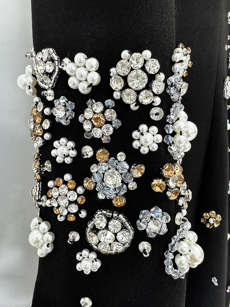 Luxury Crystal Embellished Maxi Dress