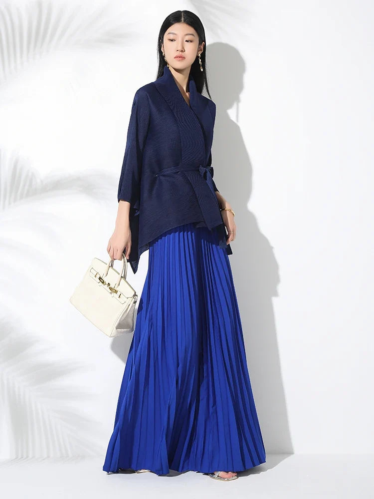Couture Japanese Pleated Skirt & Top Set