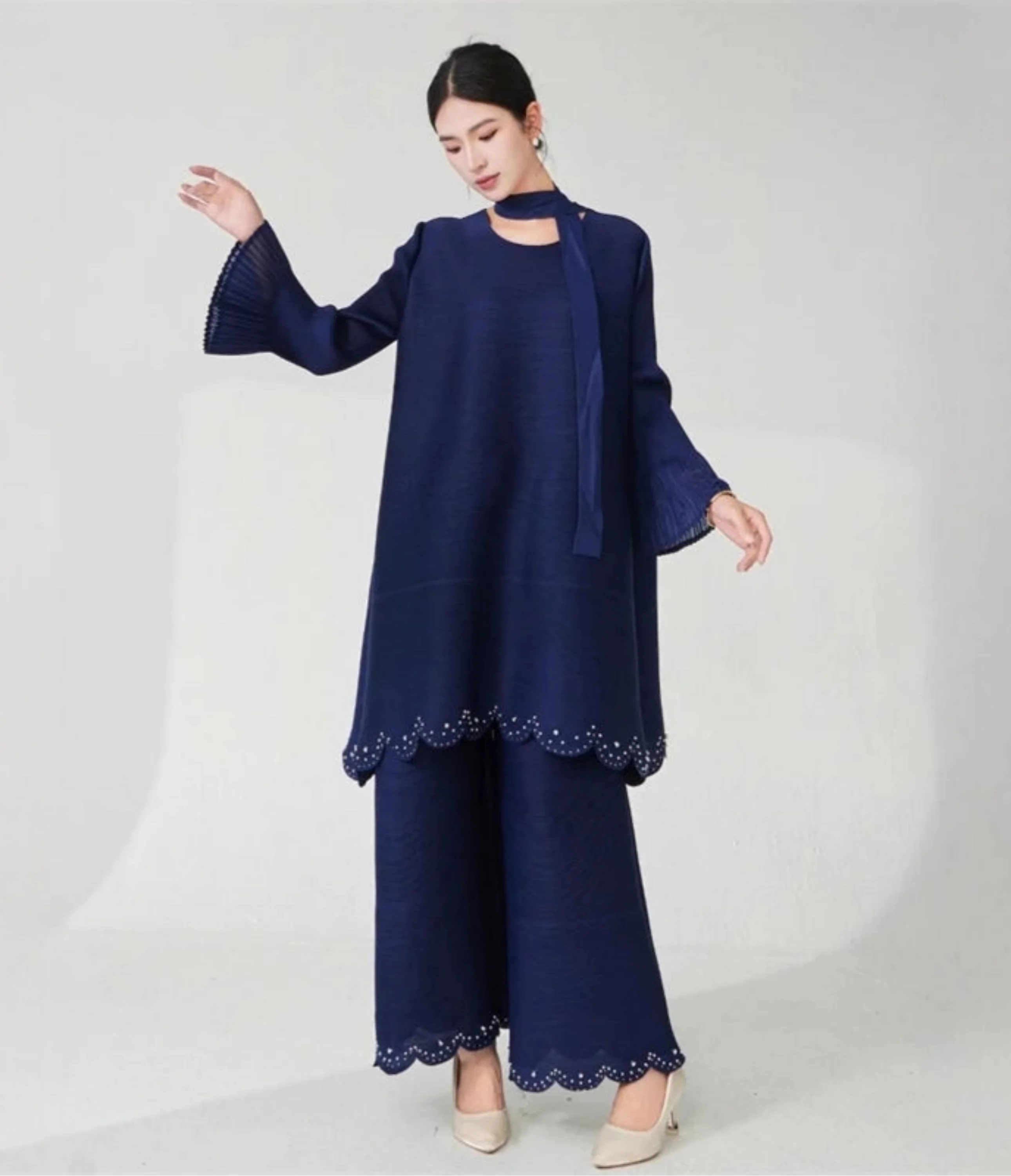 Plissé Japanese Pearl 2-Piece Set