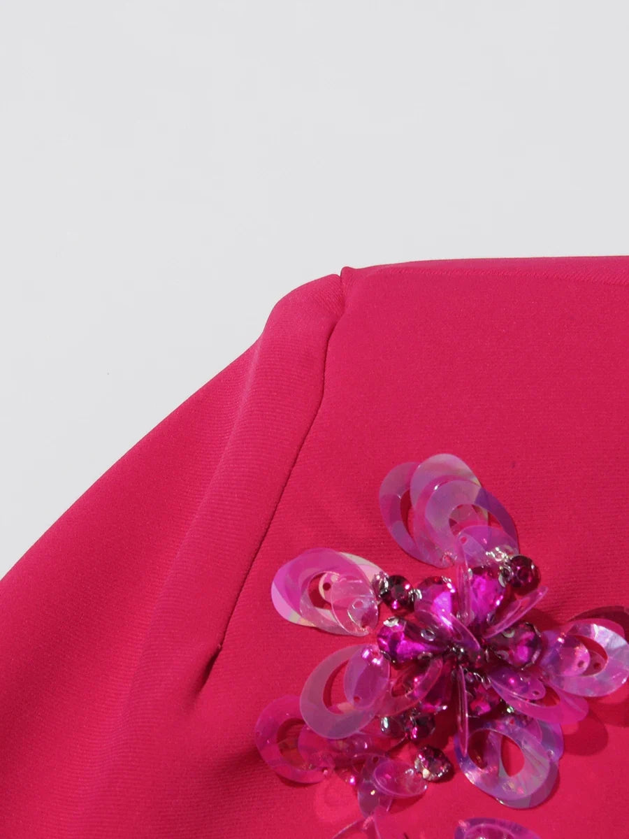 Luxury Cape Sequined Blazer