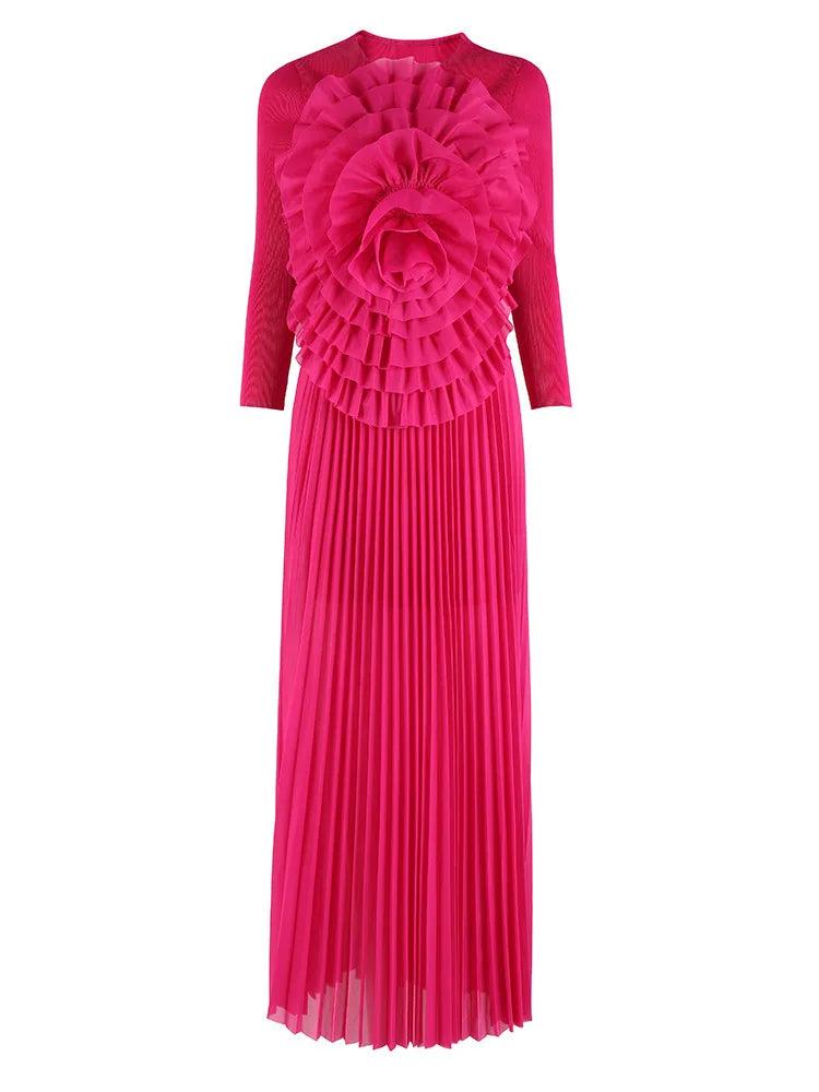 Luxury Formal Pleated Midi Skirt Set