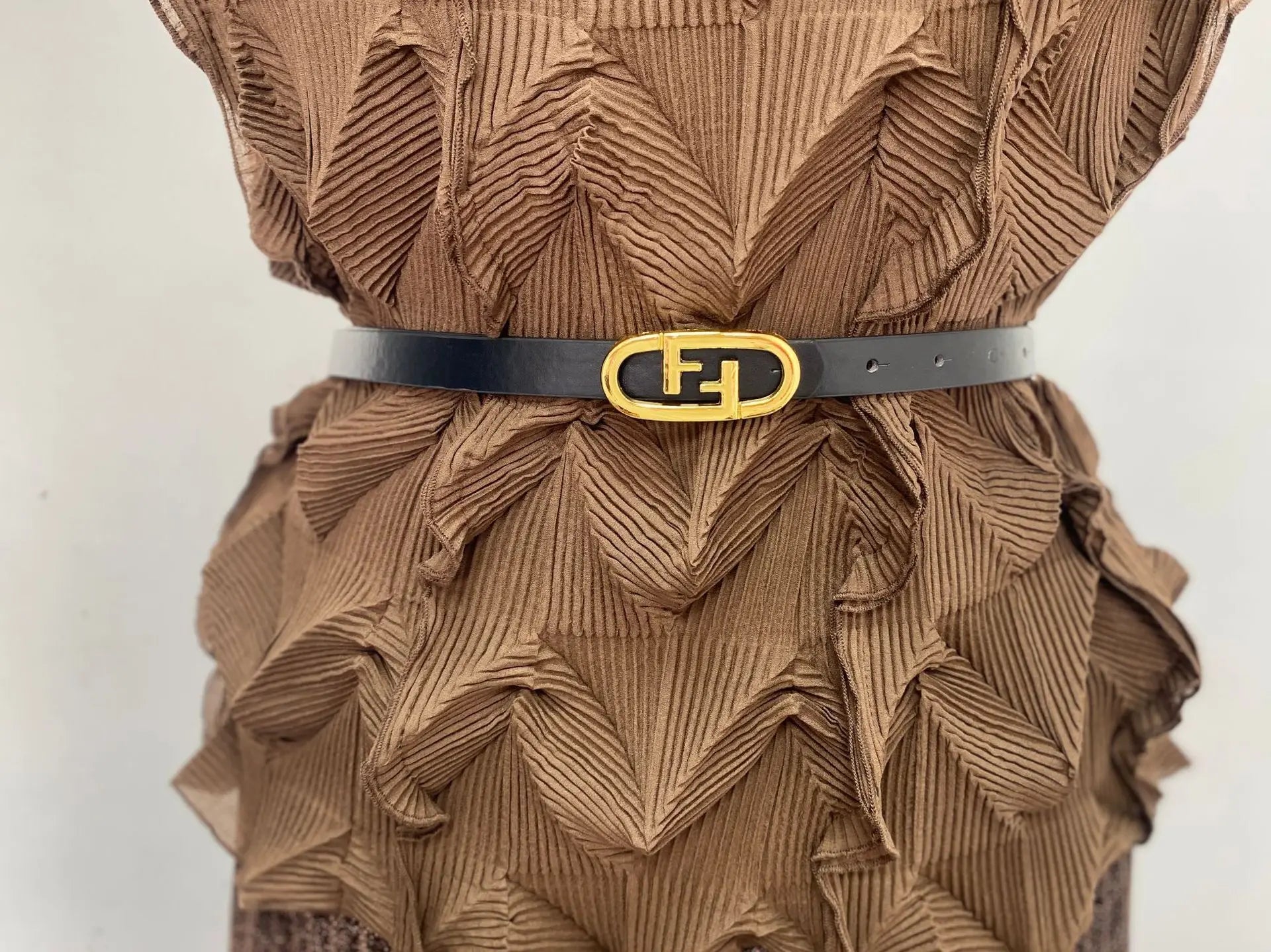 Pleated Ruffled Top & Wide Leg Pants
