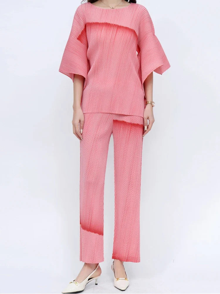 Truly Flowy Pleats 2 Piece Suit