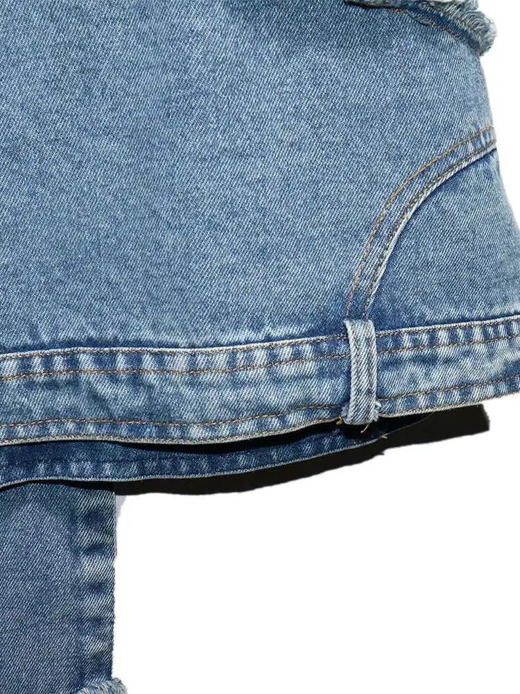 Luxe Denim & Cotton T-Shirt