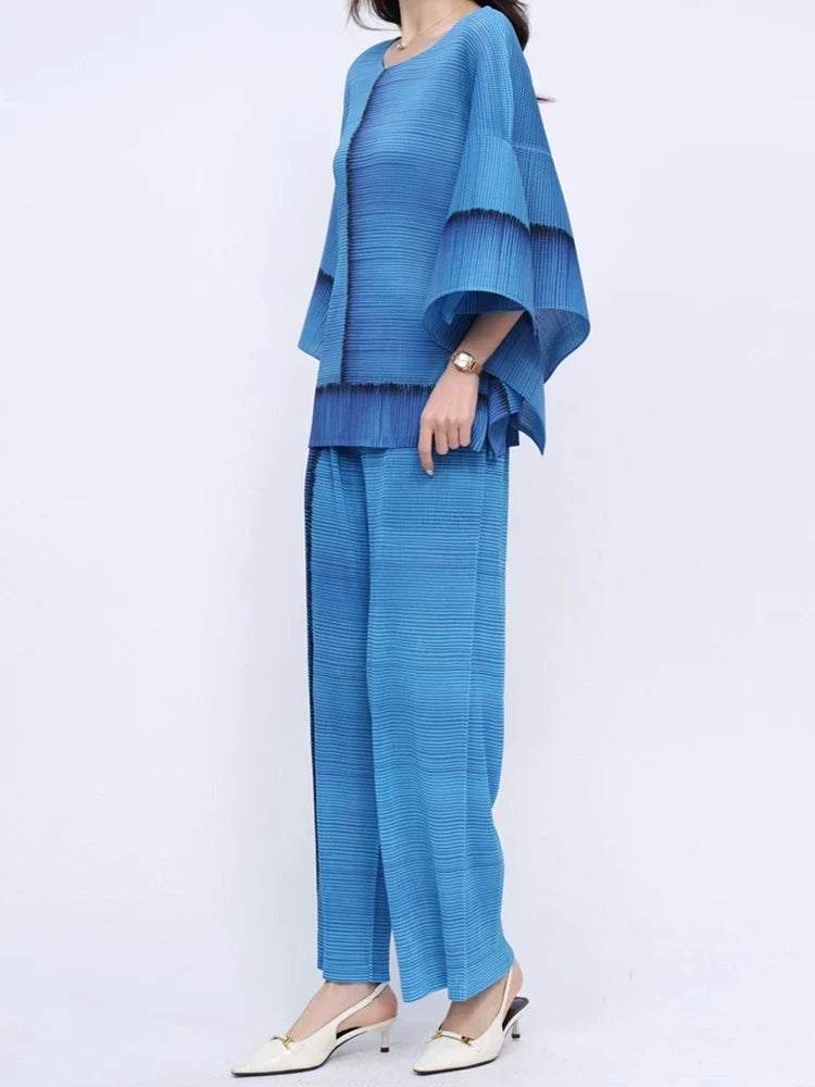 Truly Flowy Pleats 2 Piece Suit