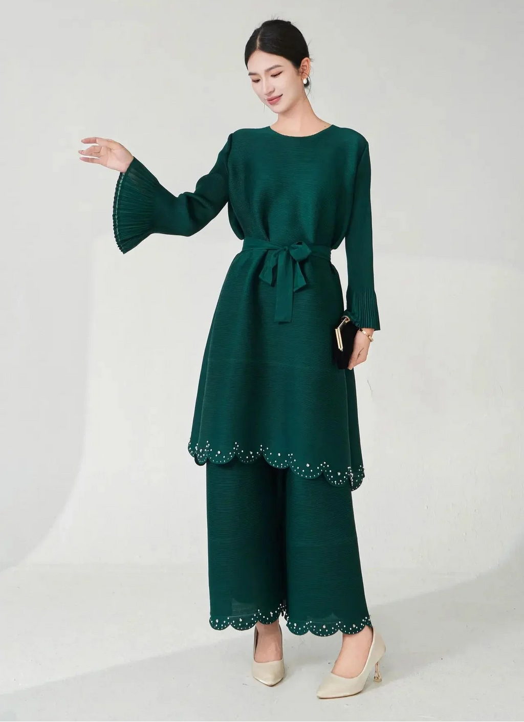 Plissé Japanese Pearl 2-Piece Set
