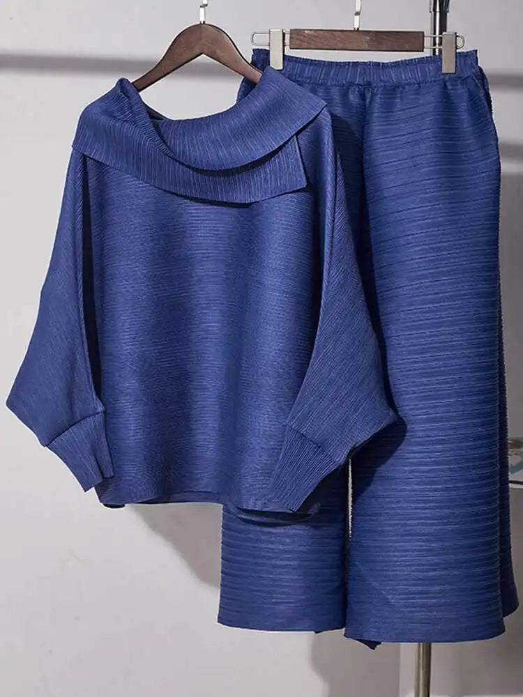 Comfortable Plissé Top & Pant Set