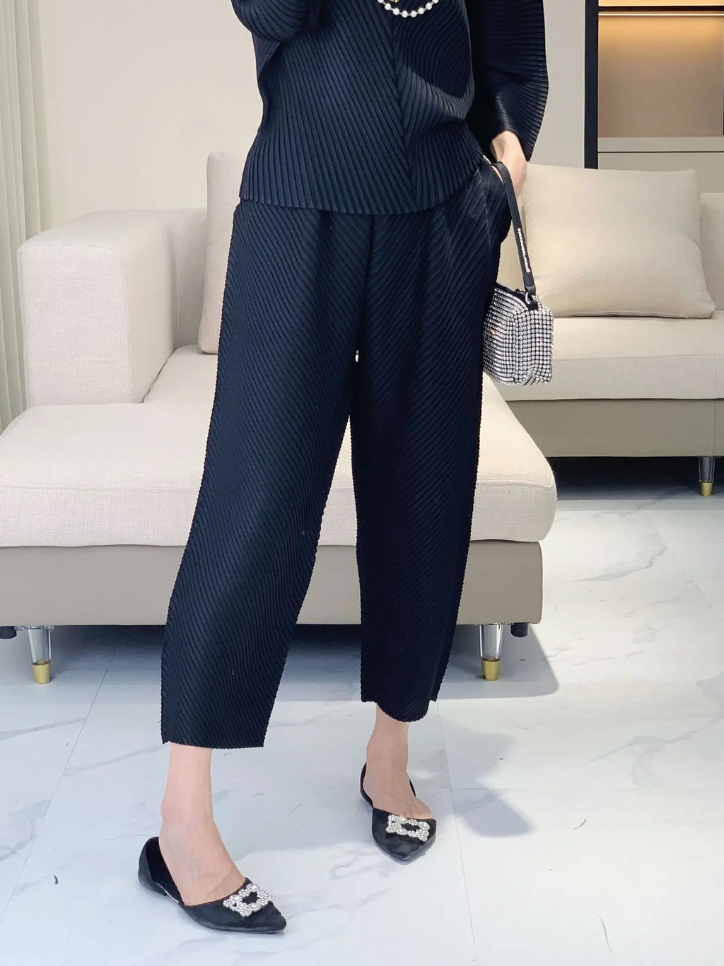 Luxe Pleated Co-ord Pants Set