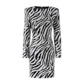 Luxe Zebra Sequin Long Sleeve Mini Dress