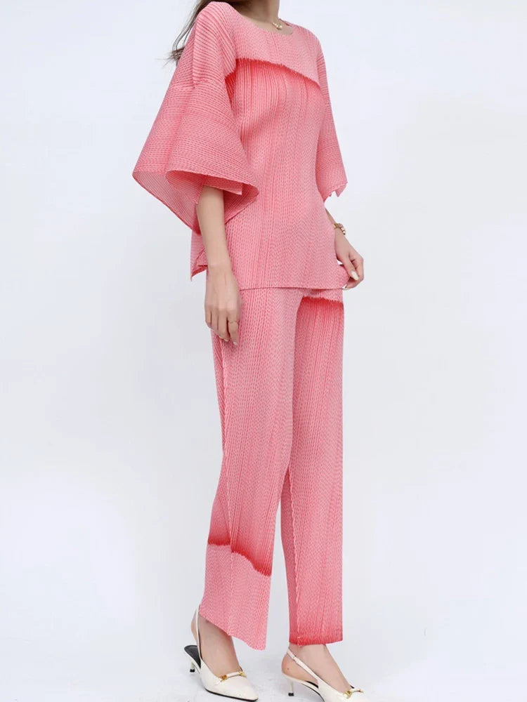 Truly Flowy Pleats 2 Piece Suit