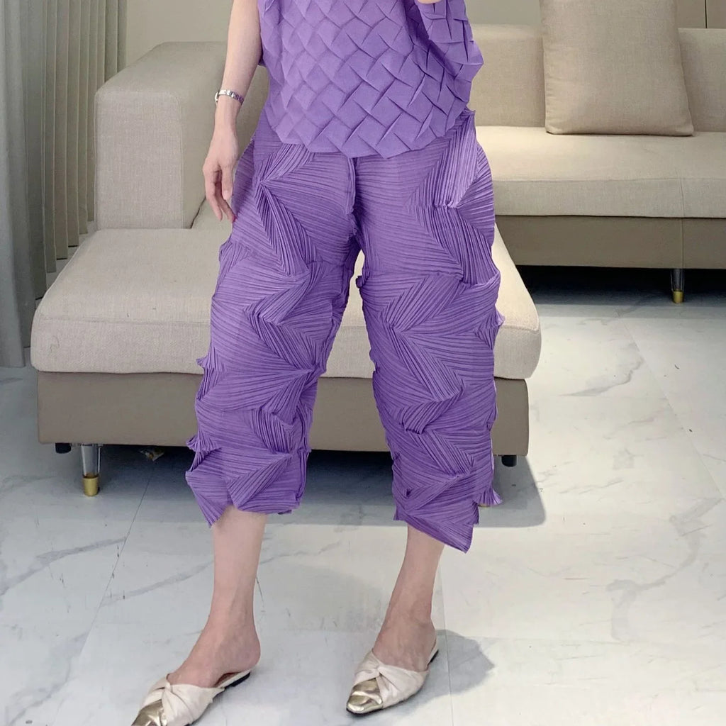 Luxe Pleated Crinkled 2-Piece Set