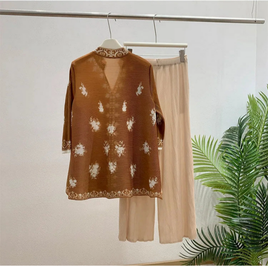 Luxe Pleated Tunic & Palazzo Set