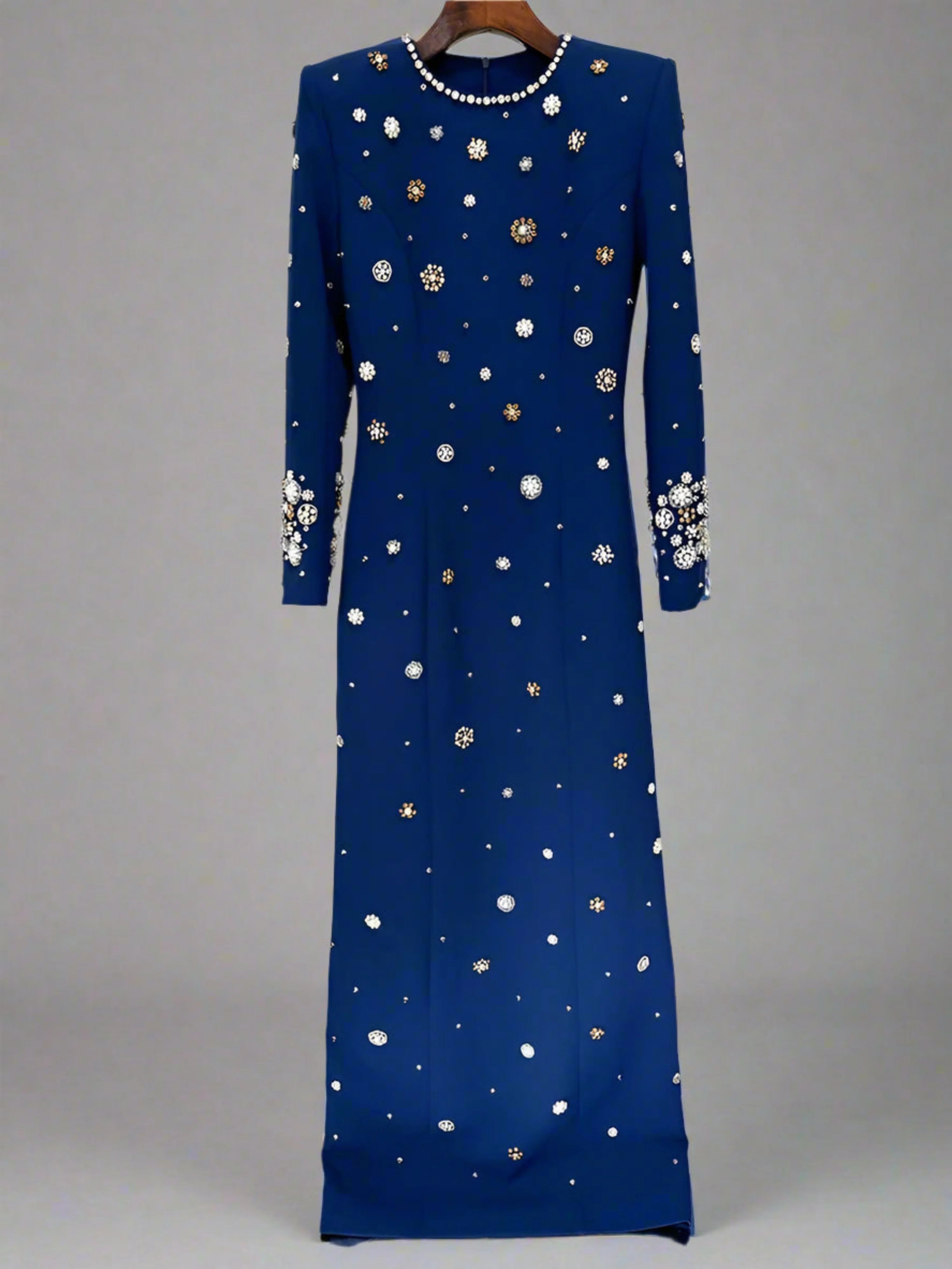 Luxury Crystal Embellished Maxi Dress