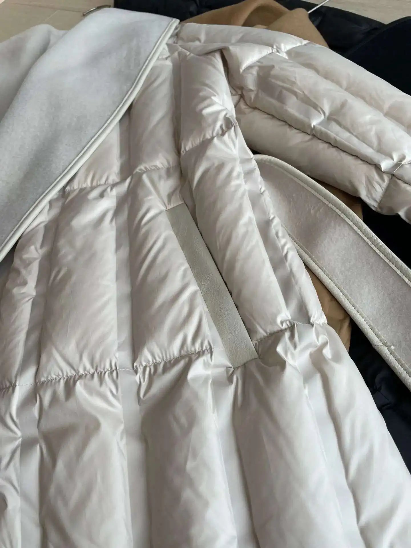 Luxe Wool-Blend Quilted Coat