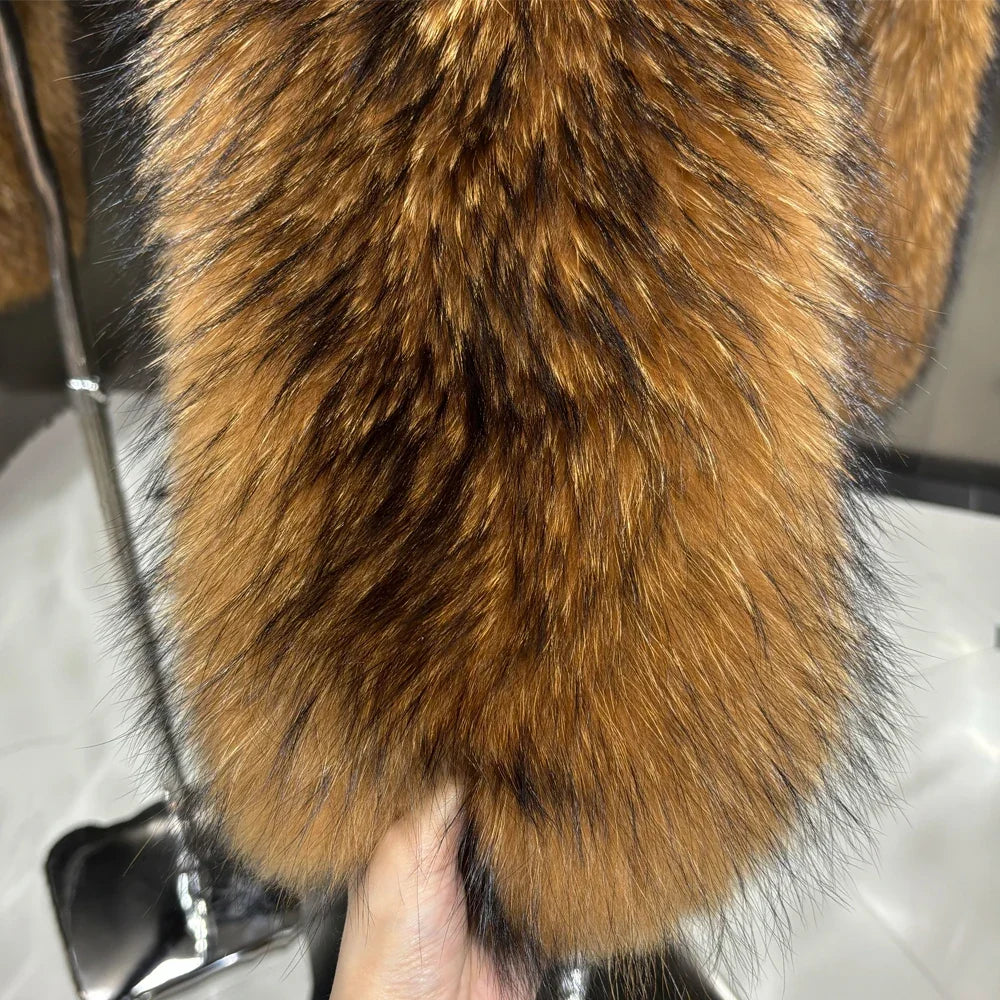 Luxury Leather Jacket with Genuine Fur