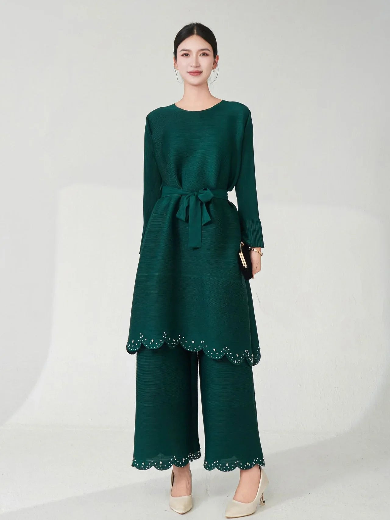 Plissé Japanese Pearl 2-Piece Set