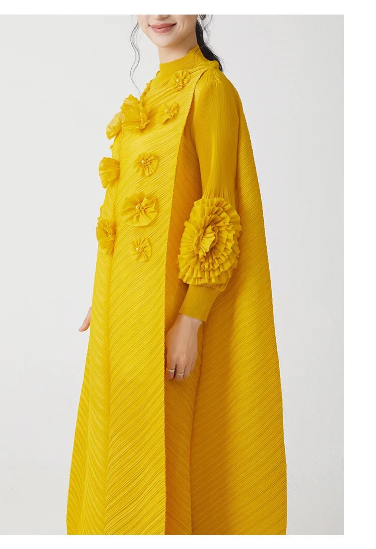 Floral Pleated Midi Dress