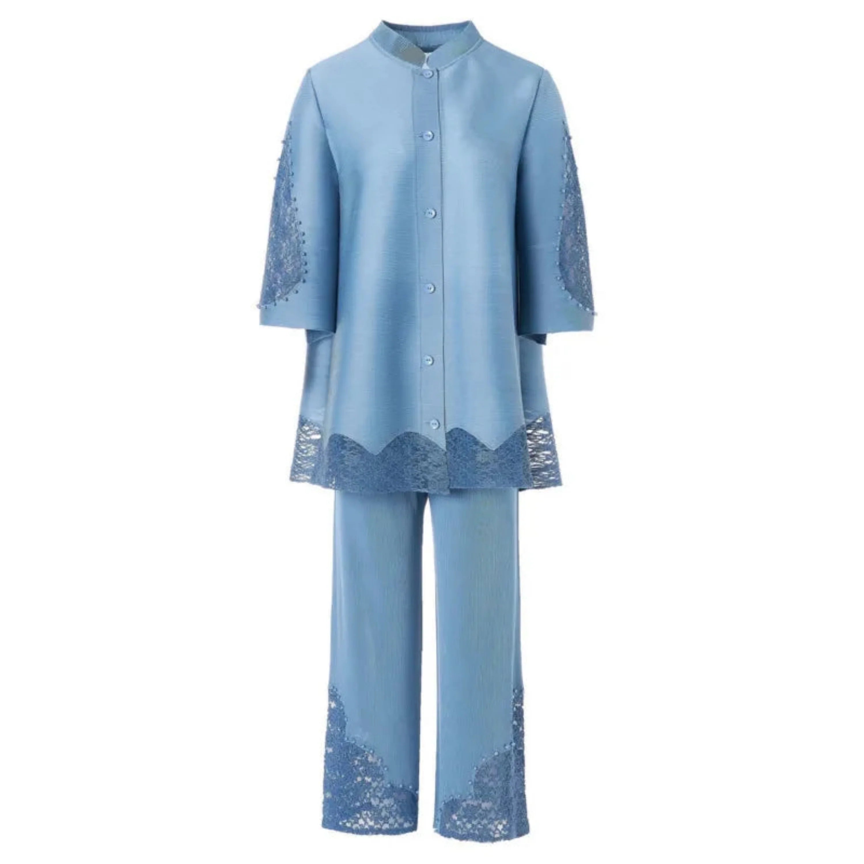 Luxury Lace Pleated Two-Piece