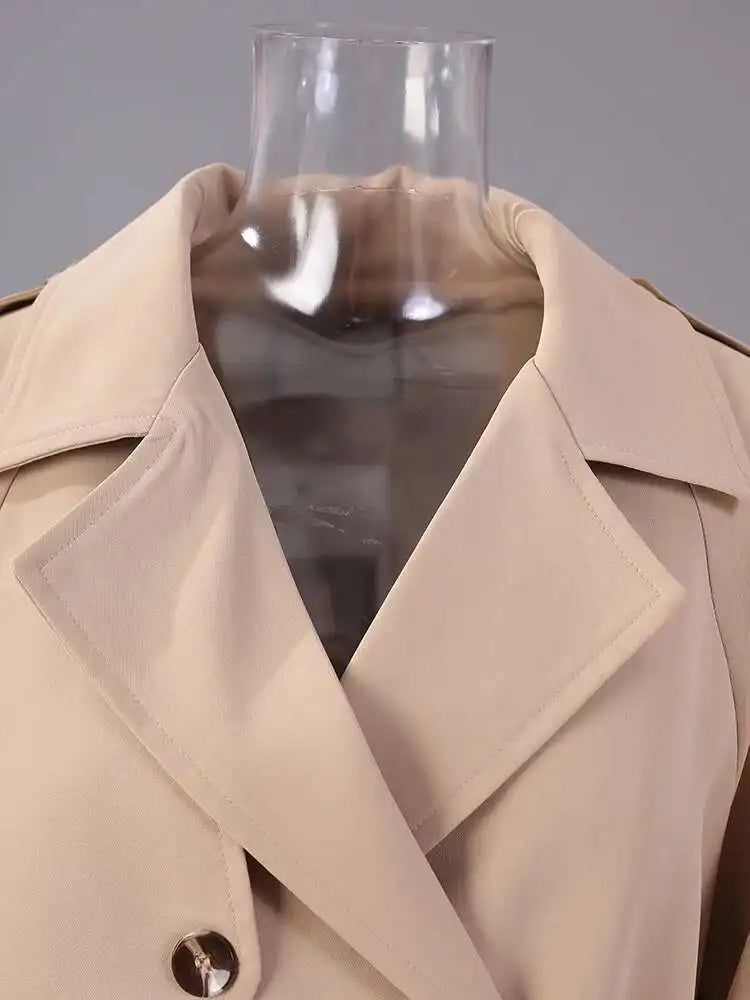 Luxury Pleated Trench Coat