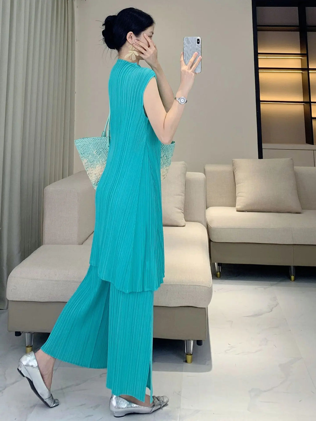 Truly Pleated Casual Pant Suit