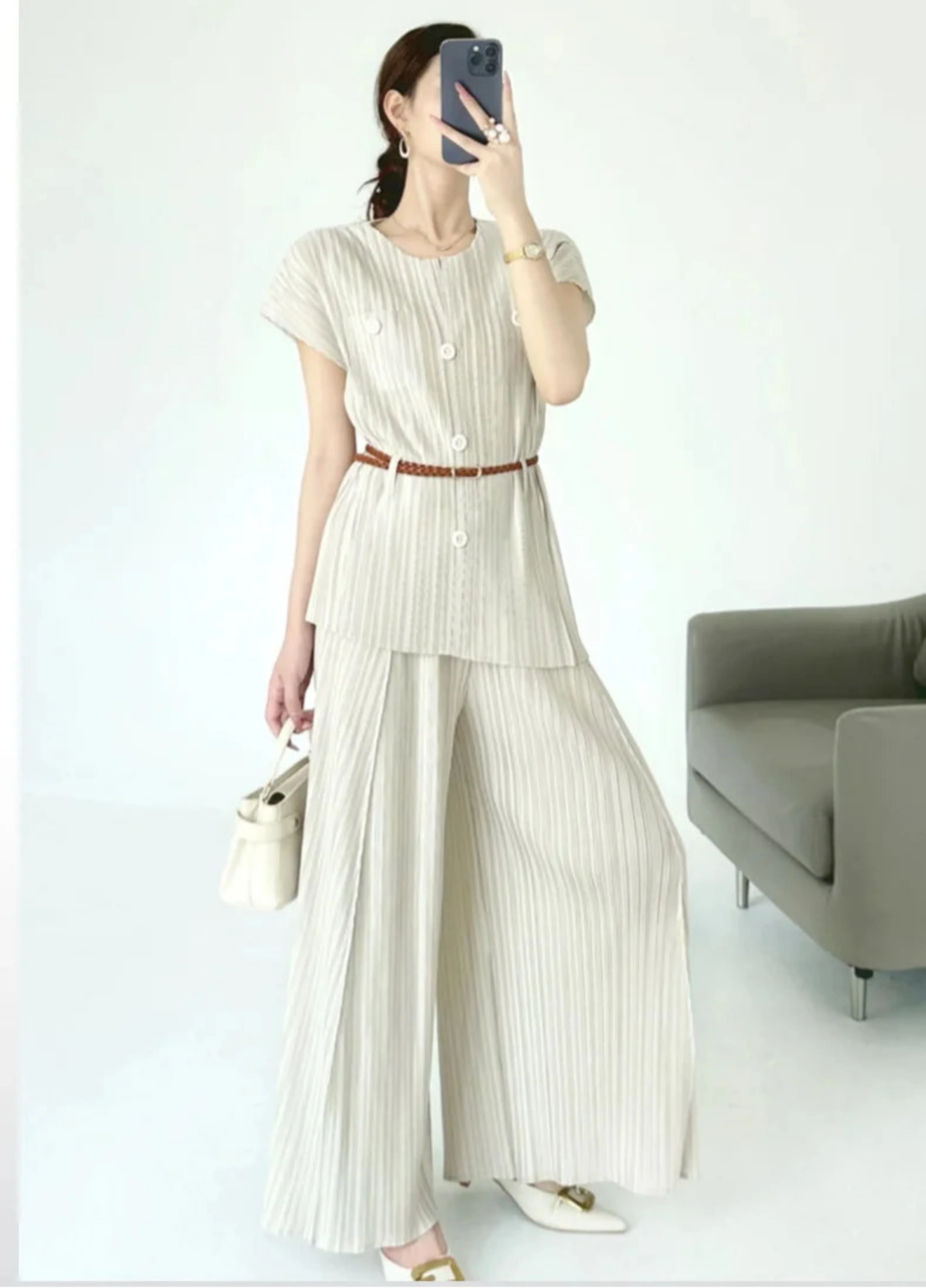 Luxe Pleated Top & Palazzo Pants