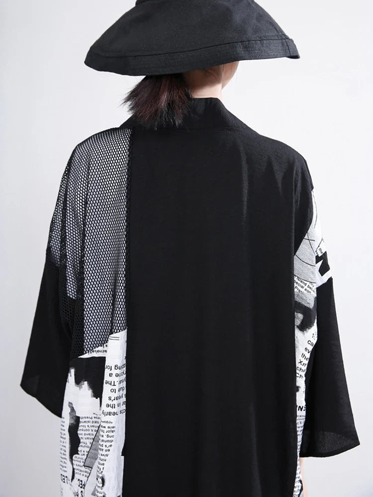 Luxury Oversized Newspaper Cardigan