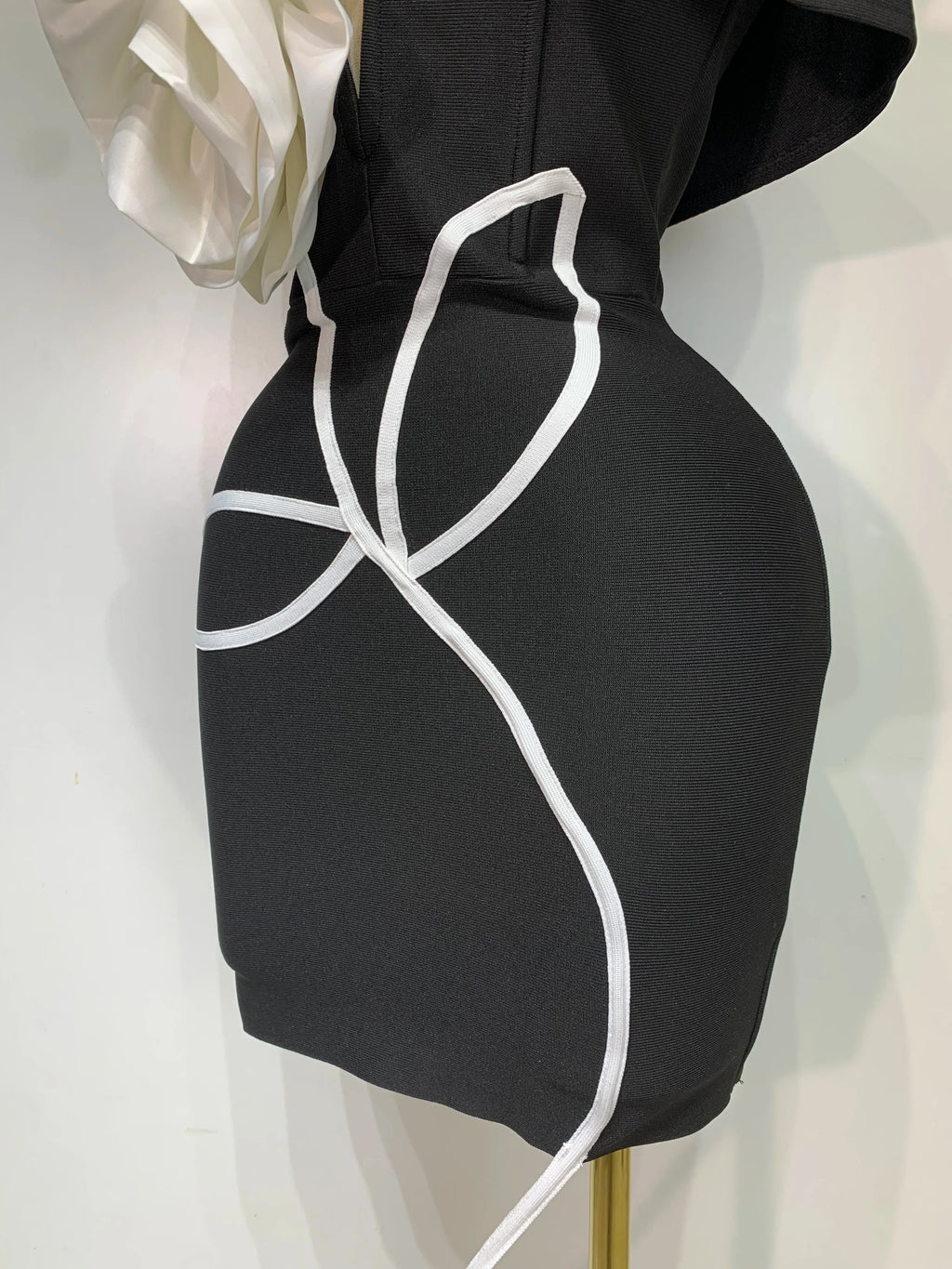 Luxe Black Bodycon Mini Dress
