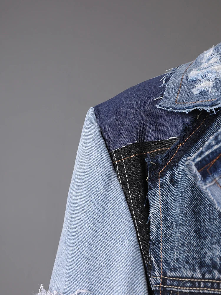 Women's Luxury Denim Trench Coat