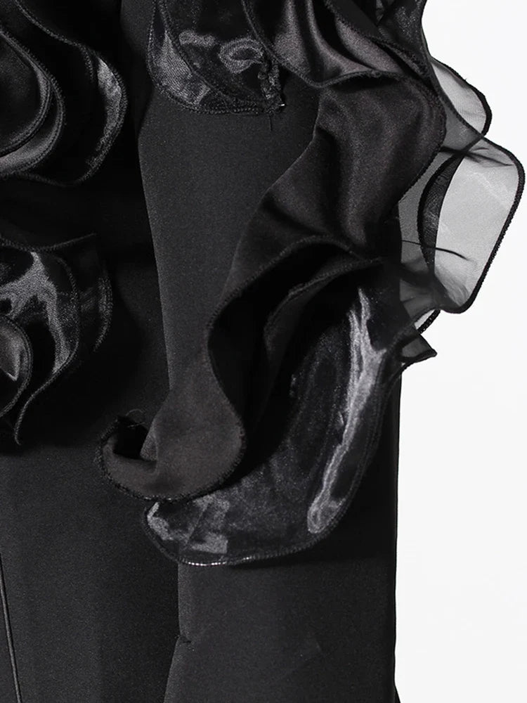 Luxury Avant-Garde Tailored Ruffled Blazer