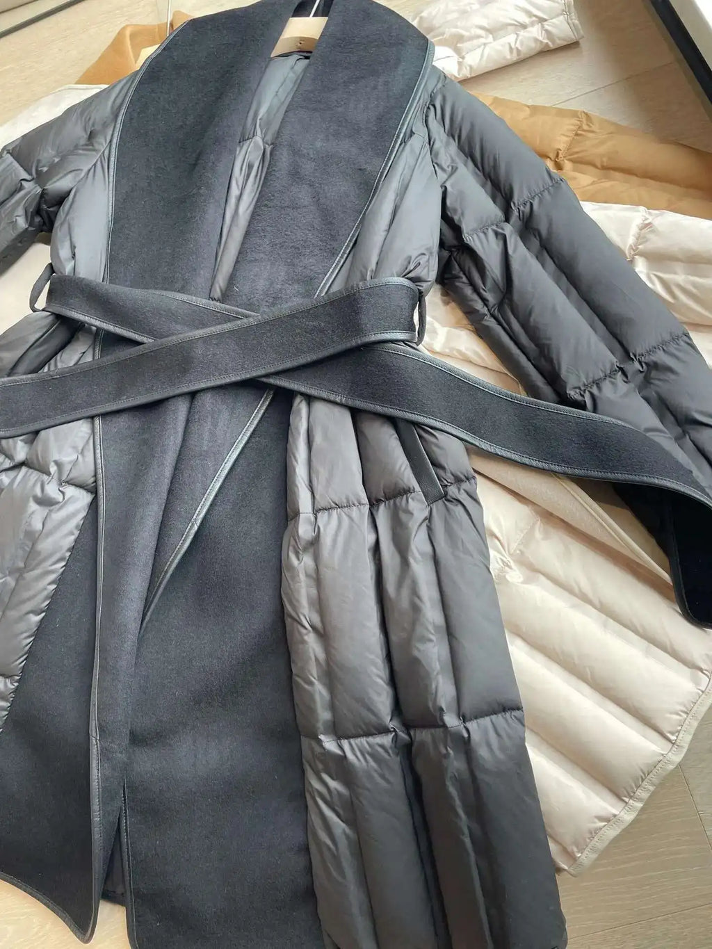 Luxe Wool-Blend Quilted Coat