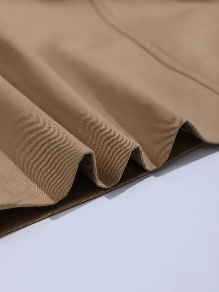 Luxury Avant-Garde Belted Trench Coat