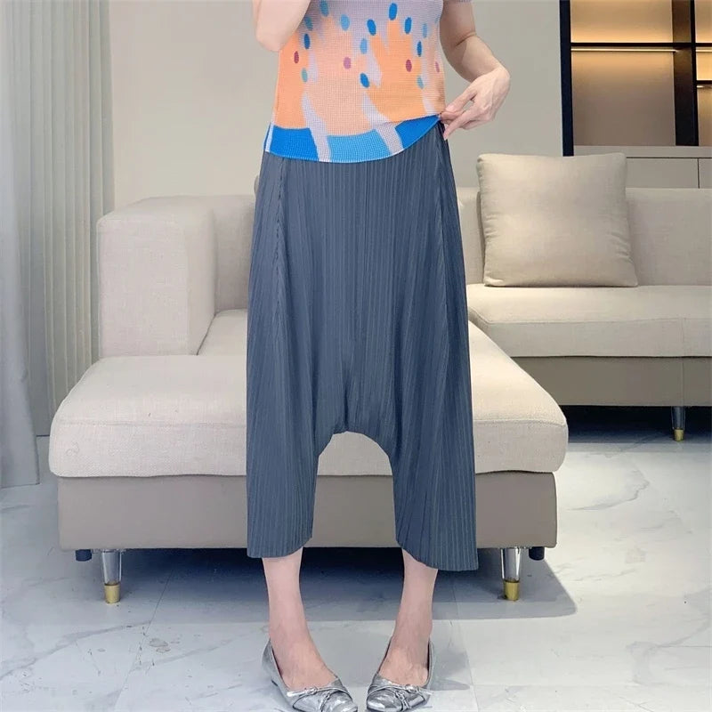 Plissé Japanese Harem Pants