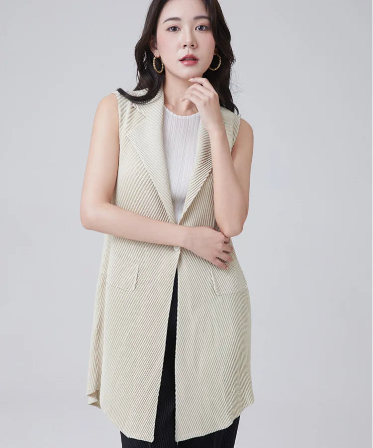 Luxury Plissé Pleat Japanese Vest