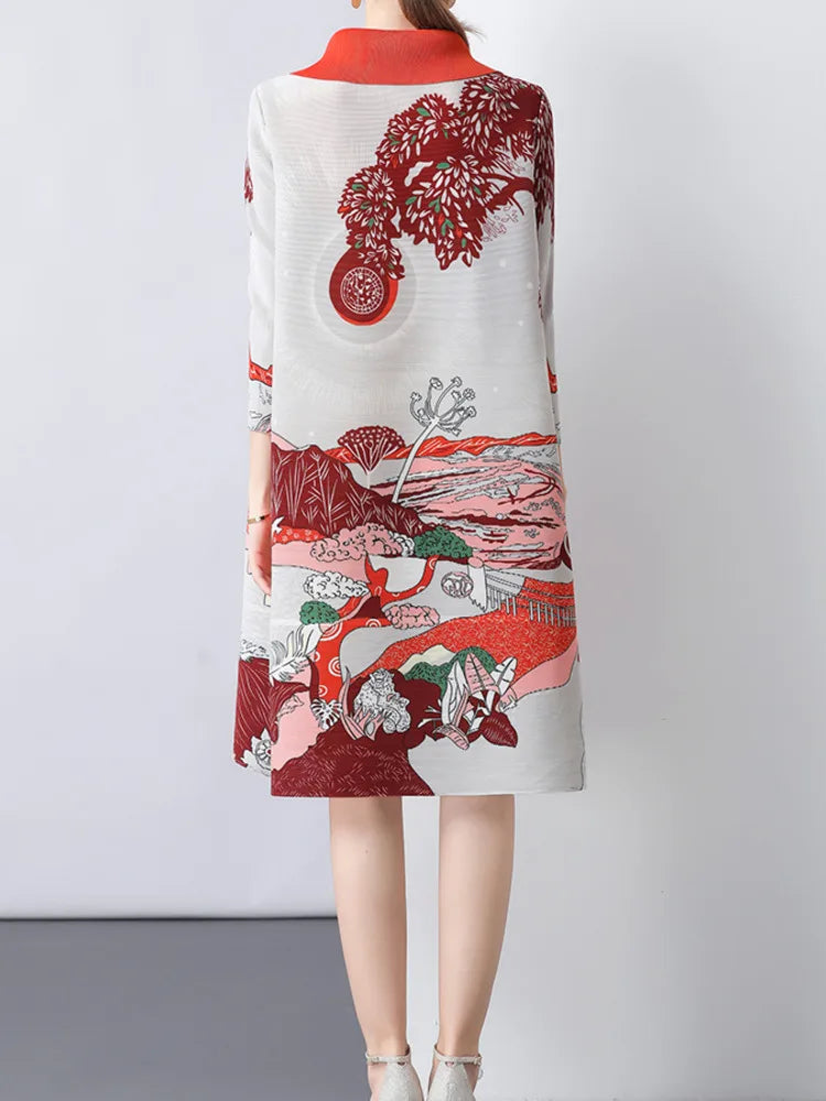 Luxury Pleated Japanese Outerwear