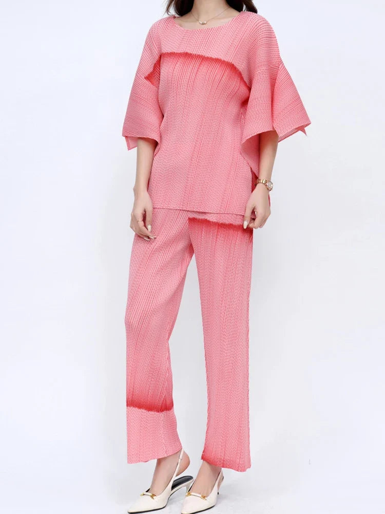 Truly Flowy Pleats 2 Piece Suit