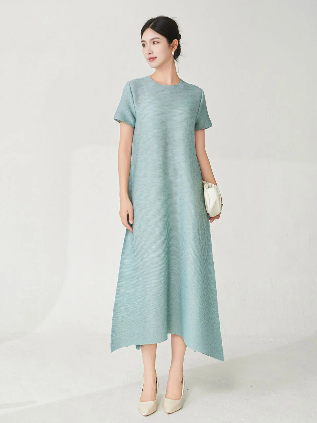 Couture Plissé Japanese Midi Dress