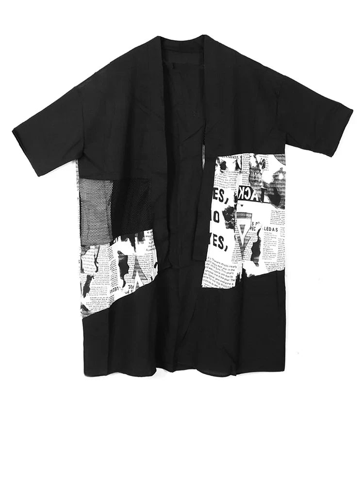 Luxury Oversized Newspaper Cardigan