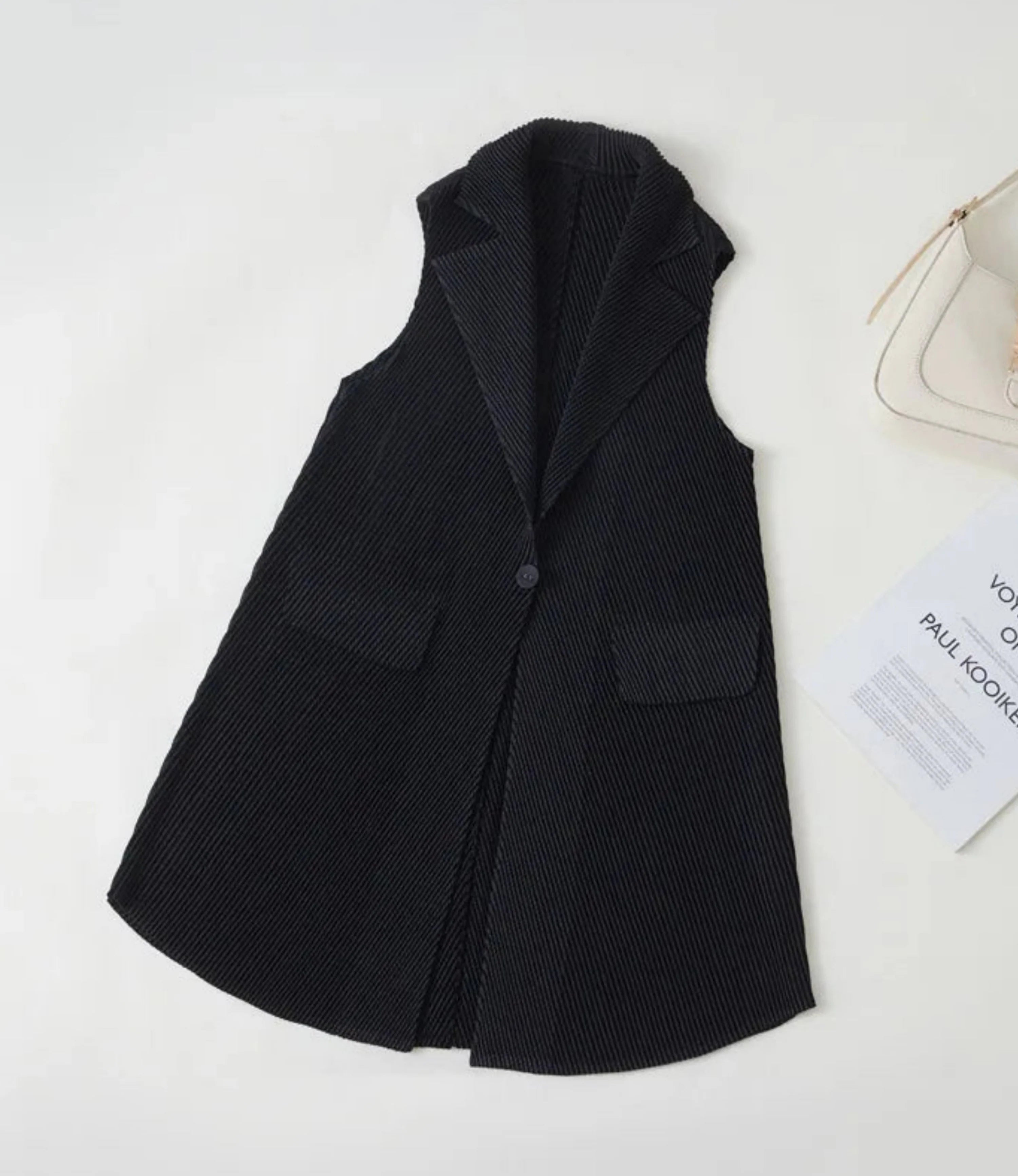 Luxury Plissé Pleat Japanese Vest