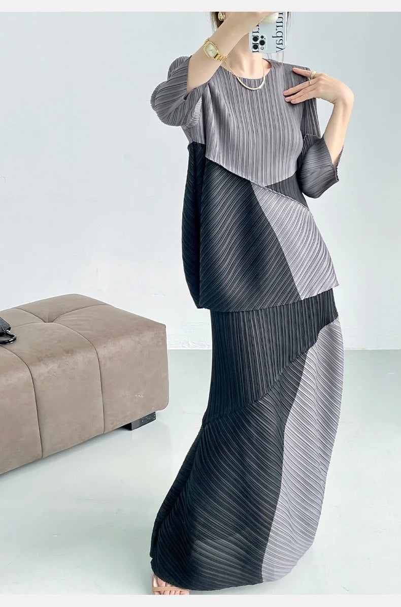 Petite Luxe Japanese Pleats Skirt Set