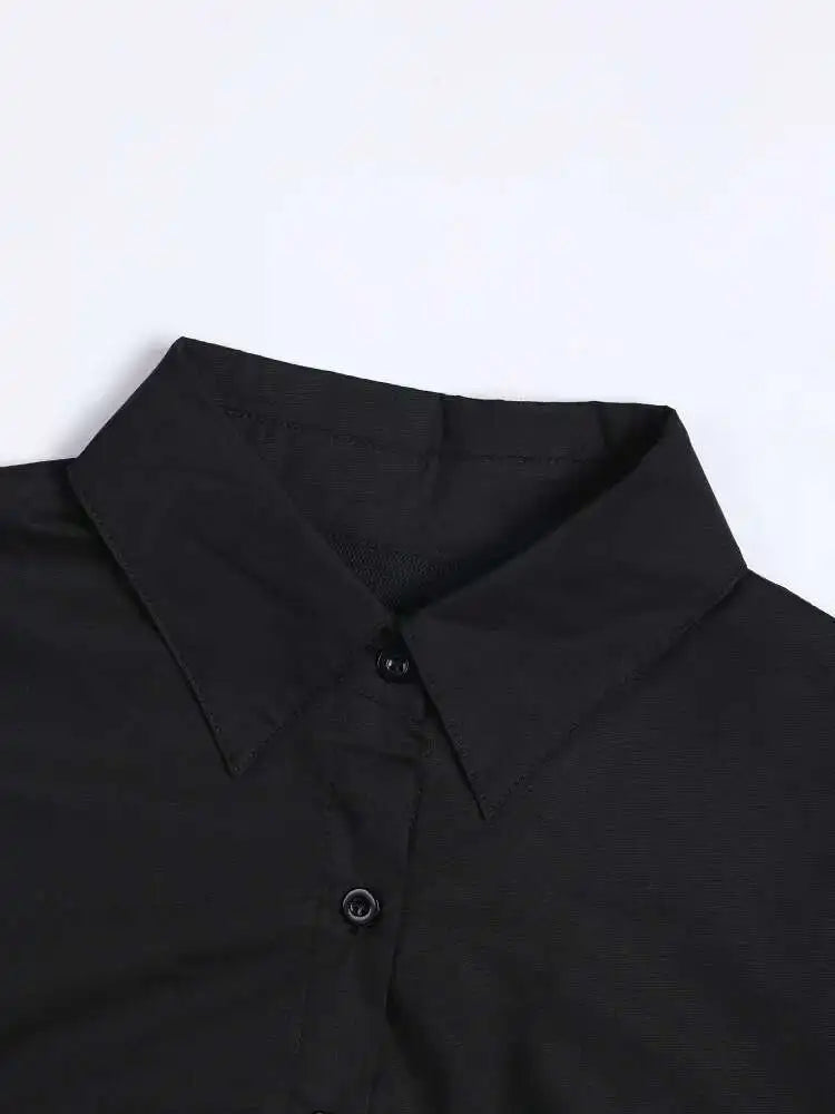 Avant-Garde Asymmetric Hem Tunic Dress