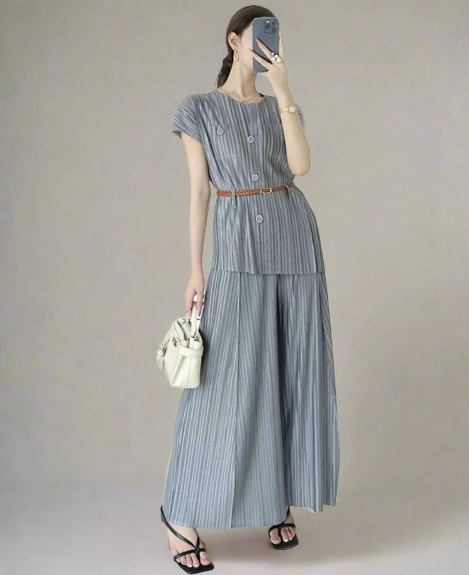 Luxe Pleated Top & Palazzo Pants