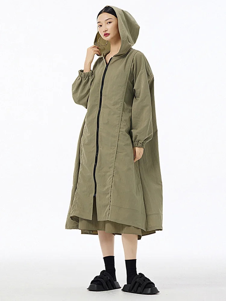 Everyday Oversized Hooded Long Coat