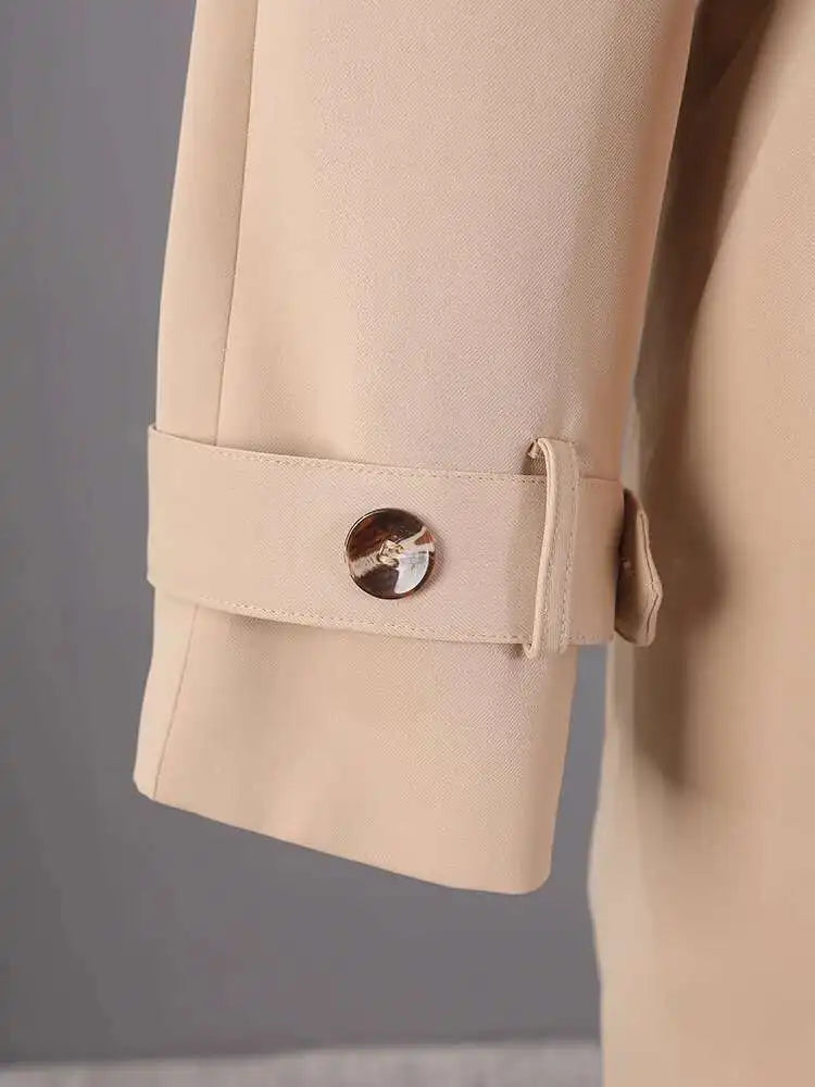 Luxury Pleated Trench Coat