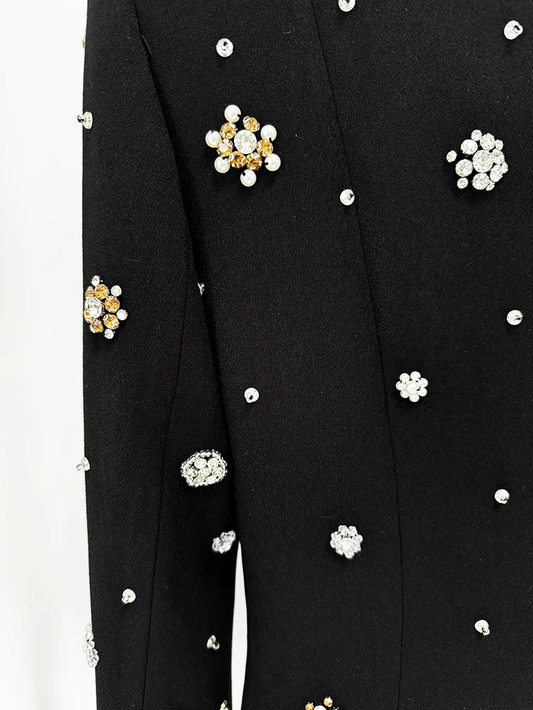 Luxury Crystal Embellished Maxi Dress