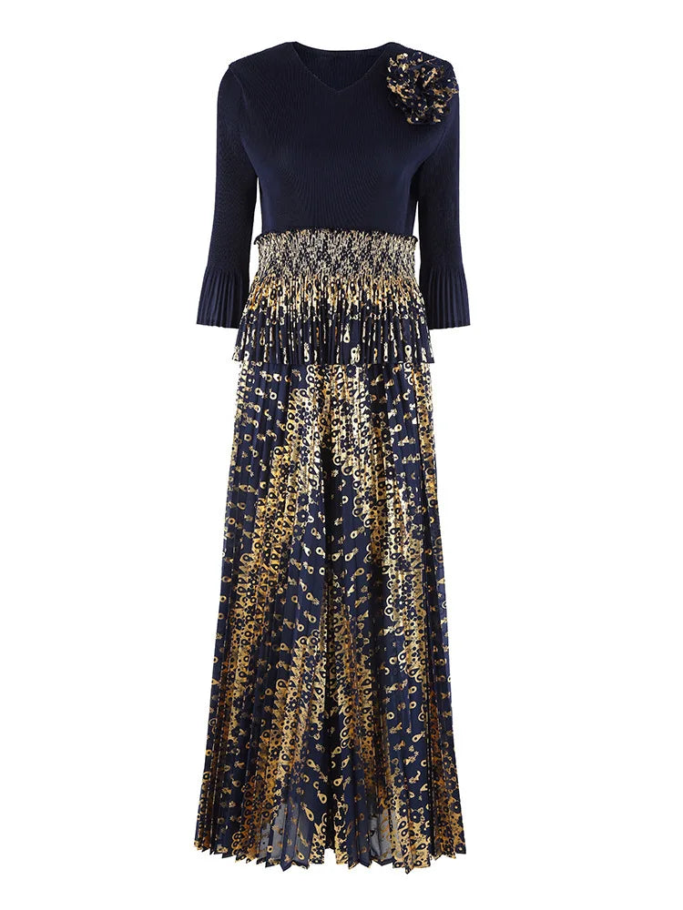 Pleated Palazzo Pant Suit Set - Elegant Wear