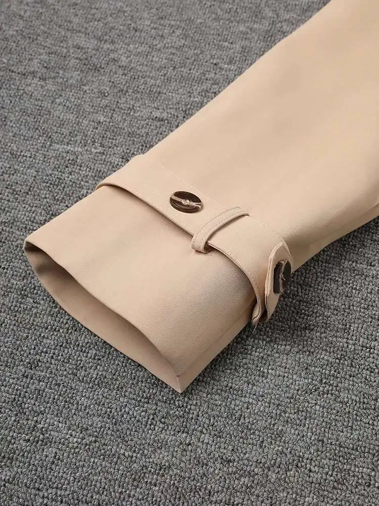 Luxury Pleated Trench Coat