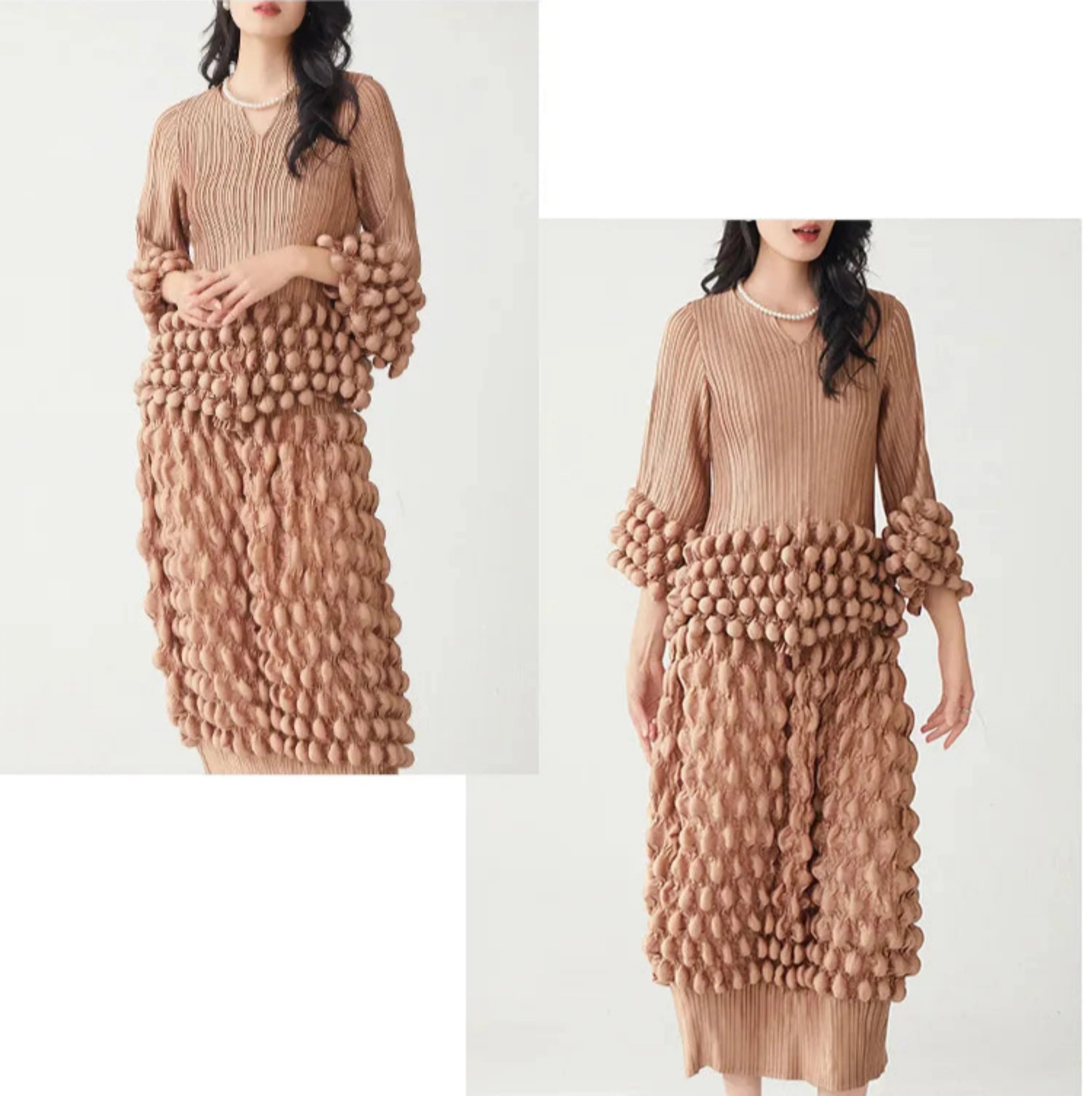 Luxe Bubble Plisse Pull-On Skirt & Top