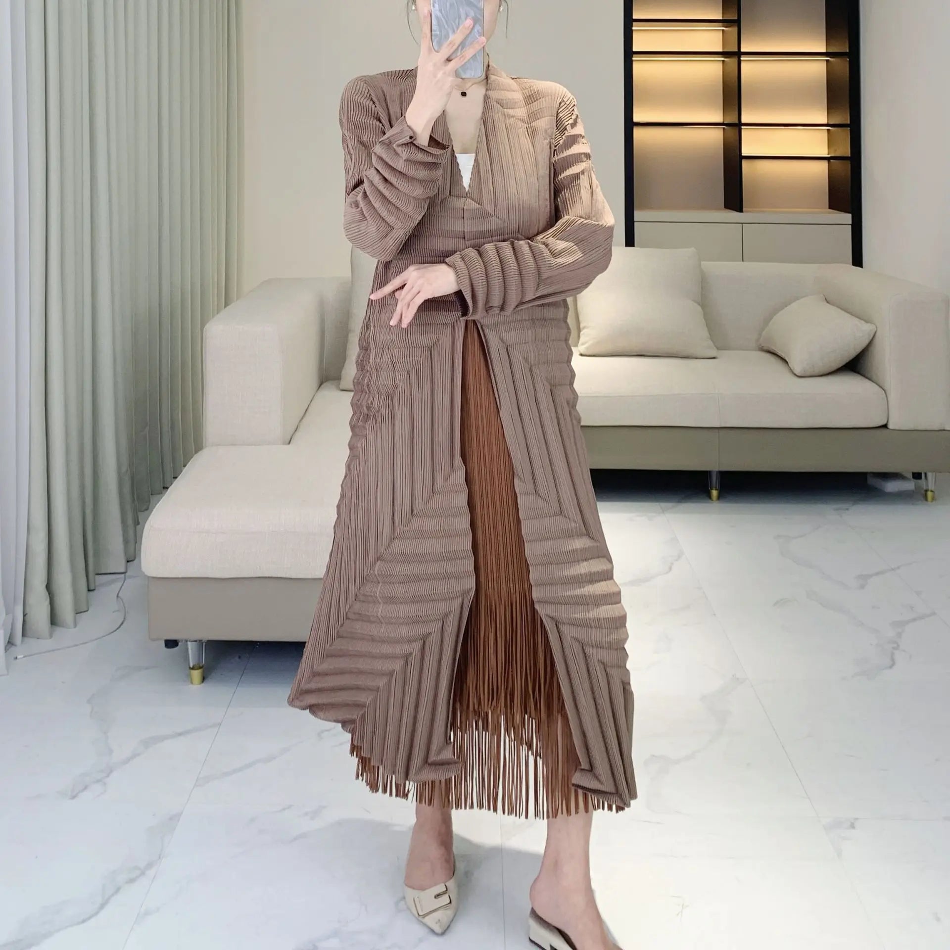 Tailored Fit Japanese Pleated Duster