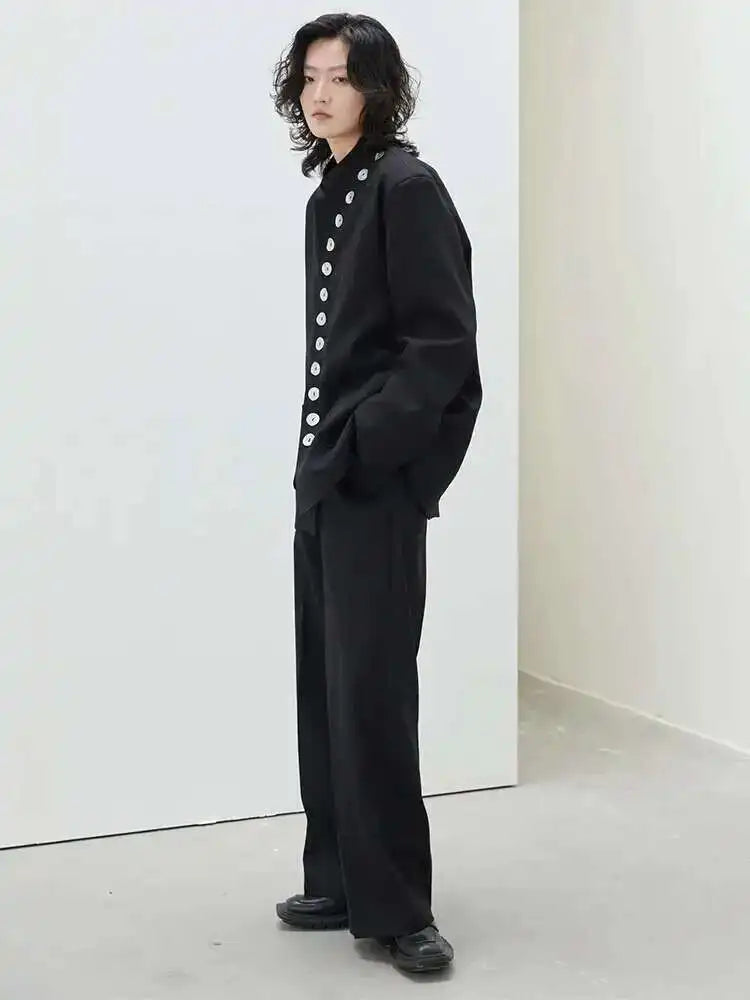 Luxe Mandarin Button Blazer