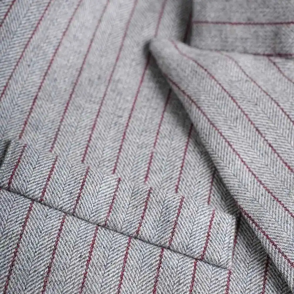 Luxury Pinstripe Asymmetric Blazer